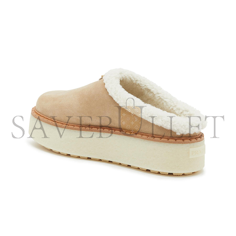 Pra*a suede shearling slippers 1s715n